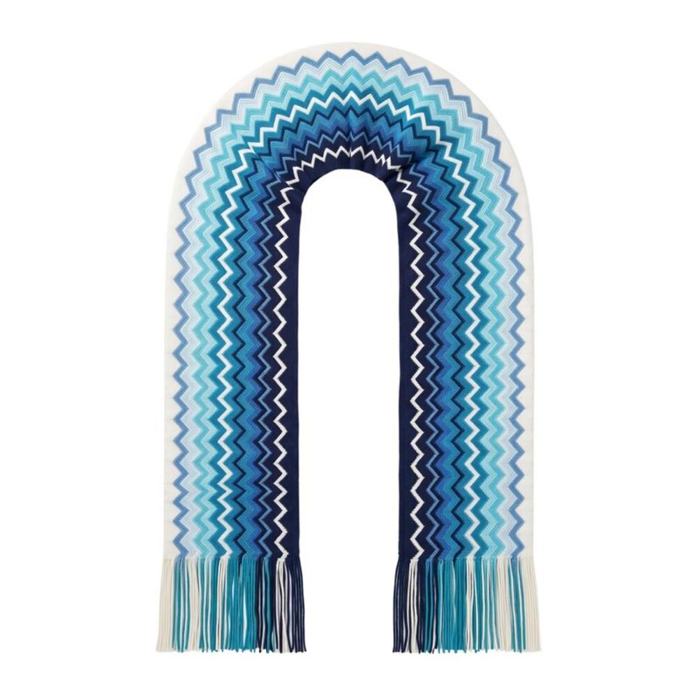 Missoni Blue Ombre Classic Zigzag Cotton Scarf